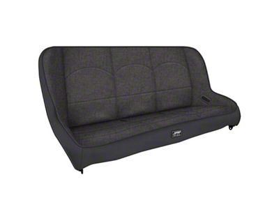 PRP Low Back Rear Bench Seat; Gray (76-95 Jeep CJ7 & Wrangler YJ)
