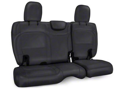 PRP Rear Bench Seat Cover; All Black (18-25 Jeep Wrangler JL 4-Door w/ Cloth Interior)