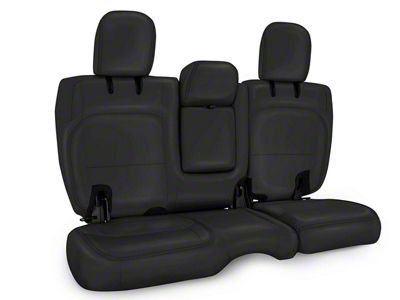 PRP Rear Bench Seat Cover; All Black (18-25 Jeep Wrangler JL 4-Door w/ Leather Interior)