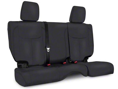 PRP Rear Seat Cover; All Black (13-18 Jeep Wrangler JK 2-Door)