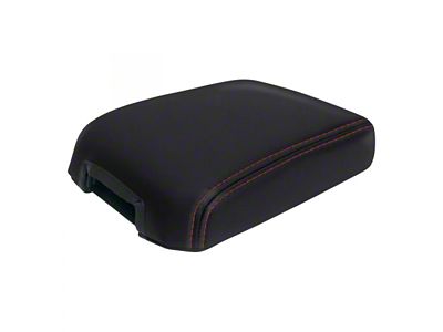 PRP Center Console Cover; Black with Red Stitching (16-23 Tacoma)