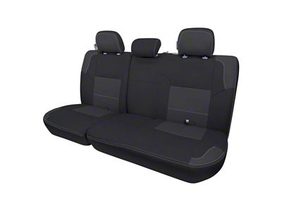 PRP Rear Bench Seat Cover; Black and Gray (12-15 Tacoma Double Cab)