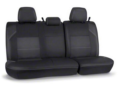 PRP Rear Bench Seat Cover; Black and Gray (16-23 Tacoma Double Cab)