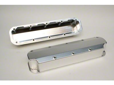 PRW Power Fabricated Aluminum Valve Cover; Satin Silver (93-98 V8 Jeep Grand Cherokee ZJ)