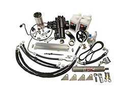 PSC Motorsports Cylinder Assist Steering Kit for 8-Inch Lock to Lock Front Axle and 2-Inch Tie Rod Clamp (12-18 3.6L Jeep Wrangler JK)