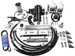 PSC Motorsports Cylinder Assist Steering Kit for 6.75-Inch Lock to Lock Front Axle and 1.375-Inch Tie Rod Clamp (07-11 3.8L Jeep Wrangler JK)