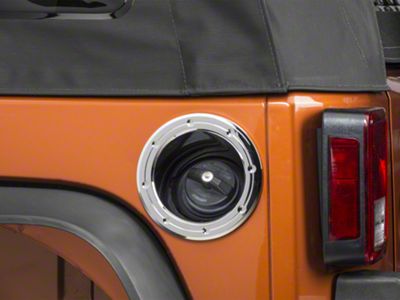Putco Fuel Tank Door Cover; ABS Chrome (07-18 Jeep Wrangler JK)