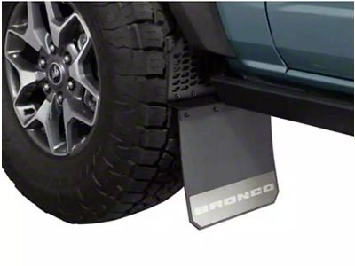 Putco Hex Mud Skins with Bronco Logo; High-Density Polyethylene; Rear (21-25 Bronco)