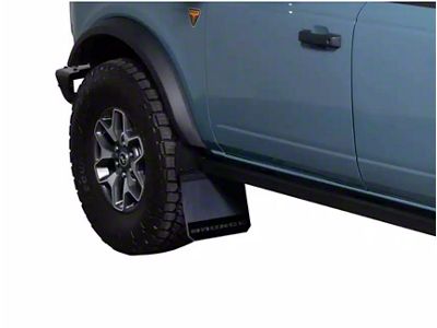 Putco Solid Mud Skins with Bronco Logo; High-Density Polyethylene; Front (21-25 Bronco)
