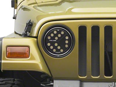 Putco Luminix High Power LED Headlights; Black Housing; Clear Lens (97-18 Jeep Wrangler TJ & JK)