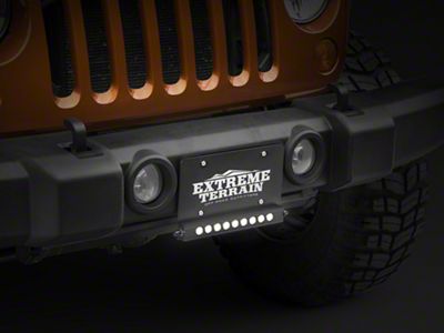Putco Luminix License Plate Frame with 10-Inch Light Bar (Universal; Some Adaptation May Be Required)