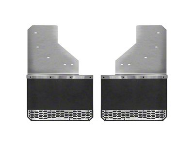 Putco Hex Mud Skins; Brushed; Rear (17-24 Titan)