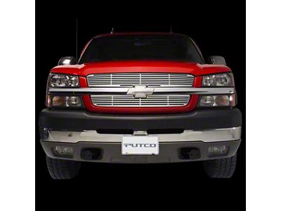 Putco Liquid Mesh Upper Grille Overlay; Chrome (08-15 Titan)