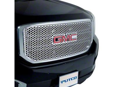 Putco Punch Design Upper Overlay Grille; Polished (04-07 Titan)