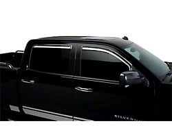 Putco Element Chrome Window Visors; Channel Mount; Front and Rear (16-24 Titan XD Crew Cab)