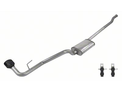 Pypes Phantom Series Street Pro Single Exhaust System with Black Tip; Side Exit (20-25 3.6L Jeep Gladiator JT Launch Edition, Rubicon)