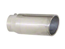 Pypes Angled Cut Rolled End Round Exhaust Tip; 5-Inch; Polished (Fits 4-Inch Tailpipe)