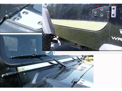 Hinge Cap Package; Stainless Steel (97-06 Jeep Wrangler TJ)