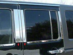 Pillar Post Trim; Stainless Steel (07-18 Jeep Wrangler JK 4-Door)