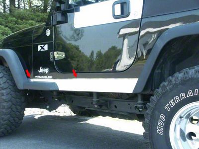 Rocker Panel Trim; Stainless Steel (97-06 Jeep Wrangler TJ)