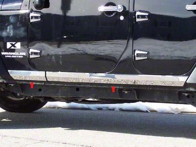 Rocker Panel Trim; Stainless Steel (07-18 Jeep Wrangler JK 4-Door)