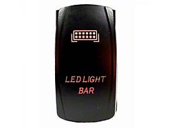 Quake LED 2-Way LED Light Bar Rocker Switch; White (Universal; Some Adaptation May Be Required)