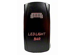Quake LED 2-Way LED Light Bar Rocker Switch; Amber (Universal; Some Adaptation May Be Required)