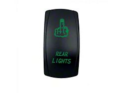 Quake LED 2-Way Rear Lights Rocker Switch; Green (Universal; Some Adaptation May Be Required)