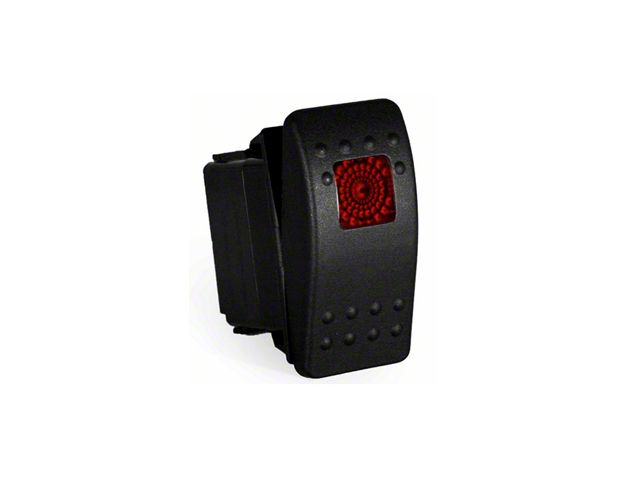Quake LED Frontier 2-Way Red Square Rocker Switch; Red QRS312 ...