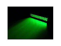Quake LED 14-Inch Magma Series Dual Row LED Light Bar; White/Green Combo Beam (Universal; Some Adaptation May Be Required)