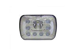 Quake LED Tempest High/Low Half LED Headlights; Chrome Housing; Clear Lens (84-01 Jeep Cherokee XJ)