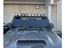 Quake LED 52-Inch Cowl and Windshield LED Light Bar Brackets with Dual Pod Light Mounts (20-26 Jeep Gladiator JT Mojave)