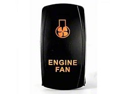 Quake LED 2-Way Engine Fan Rocker Switch; Amber (Universal; Some Adaptation May Be Required)