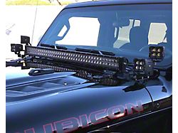 Quake LED A-Pillar Dual Pods and 42-Inch Cowl Light Bar Mounting Brackets (18-26 Jeep Wrangler JL, Excluding 4xe)