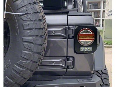 Quake LED Metal Tek Tech LED Tail Lights; Black Housing; Clear Lens (18-25 Jeep Wrangler JL)