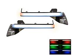 Quake LED RGB Slim LED DRL Fender Chop Kit; Clear (18-26 Jeep Wrangler JL Moab, Sahara)