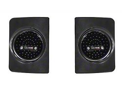 Quake LED Round LED Tail Lights; Black Housing; Clear Lens (07-18 Jeep Wrangler JK)