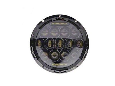 Quake LED Tempest 7-Inch RGB Headlights; Black Housing; Clear Lens (76-86 Jeep CJ5 & CJ7; 97-18 Jeep Wrangler TJ & JK)