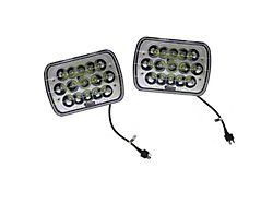 Quake LED Tempest High/Low LED Headlights; Chrome Housing; Clear Lens (87-95 Jeep Wrangler YJ)