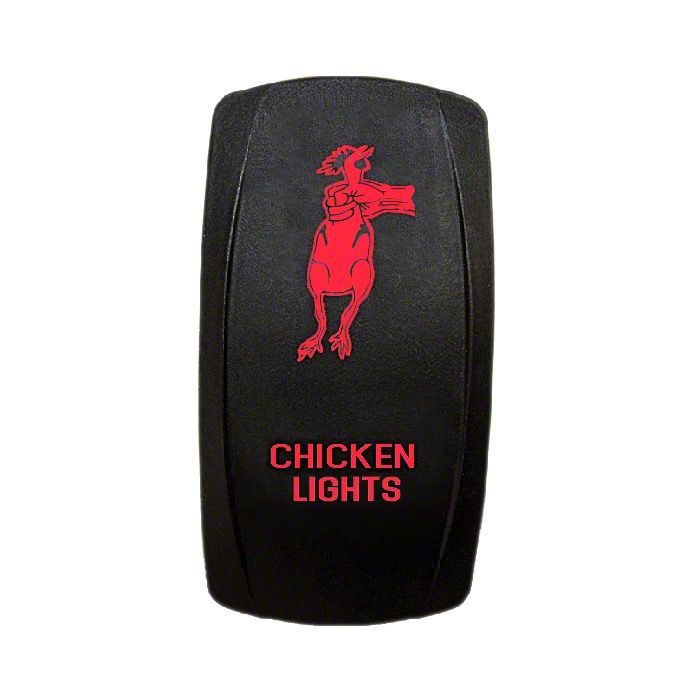 Quake LED Tacoma 2-Way Chicken Lights Rocker Switch; Red QRS440 ...