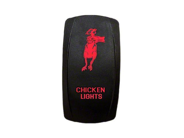 Quake LED Tacoma 2-Way Chicken Lights Rocker Switch; Red QRS440 ...