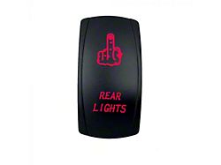 Quake LED 2-Way Rear Lights Rocker Switch; Red (Universal; Some Adaptation May Be Required)