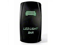 Quake LED 2-Way LED Light Bar Rocker Switch; Green (Universal; Some Adaptation May Be Required)