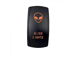 Quake LED 2-Way Alien Lights Rocker Switch; Amber (Universal; Some Adaptation May Be Required)
