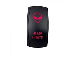 Quake LED 2-Way Alien Lights Rocker Switch; Green (Universal; Some Adaptation May Be Required)