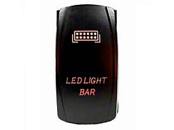 Quake LED 2-Way LED Light Bar Rocker Switch; Amber (Universal; Some Adaptation May Be Required)