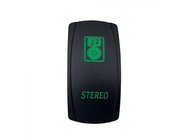 Quake LED Tundra 2-Way Stereo Rocker Switch; Green QRS681 (Universal ...