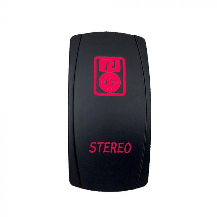 Quake LED Tundra 2-Way Stereo Rocker Switch; Red QRS682 (Universal ...