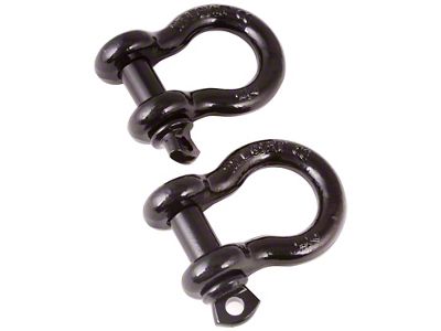 RedRock 7/8-Inch 13,500 lb. D-Ring Shackles; Black