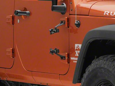 RedRock Hi-Lift Jack Door Hinge Mounting Brackets (07-18 Jeep Wrangler JK)